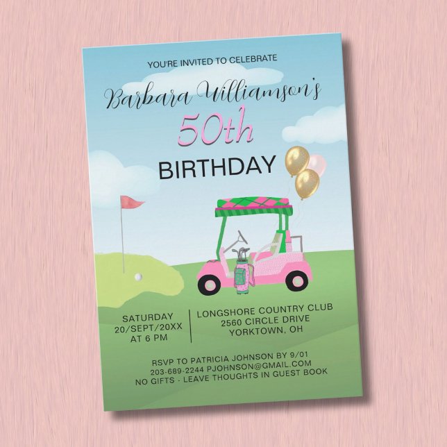 Invitación de cumpleaños número 50 con tema de gol (Subido por el creador)