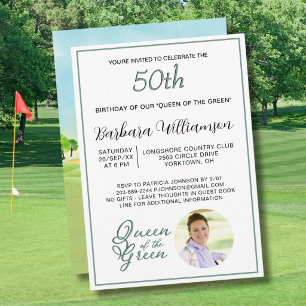 Invitación de cumpleaños número 50 con tema de gol