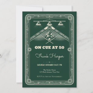 Invitación de cumpleaños número 50 de Billar Vinta