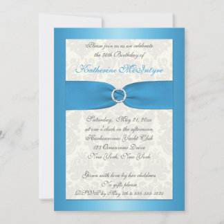 Invitación de cumpleaños número 50 de Blue and Ivo