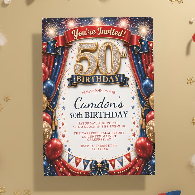 Invitación de cumpleaños número 50 de Carnaval par (Subido por el creador)