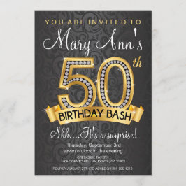Invitación de cumpleaños número 50 de Diamante