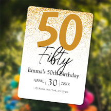 Invitación de cumpleaños número 50 de mamá con let