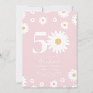 Invitación de cumpleaños número 50 de Rubor Daisy