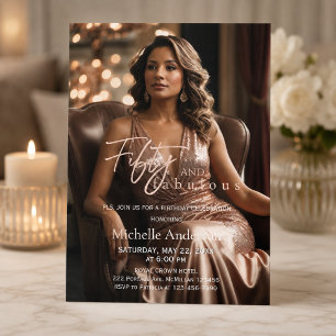 Invitación de cumpleaños número 50 estilo revista