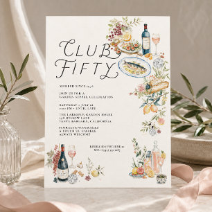 Invitación de cumpleaños número 50 para cena de ja