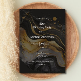 Invitación de cumpleaños número 50 para él con lav