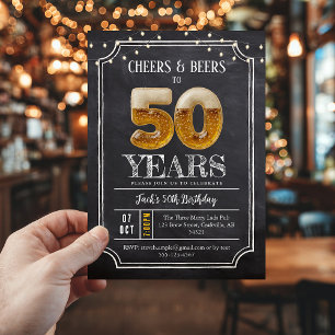 Invitación de cumpleaños número 50 para hombres Ch