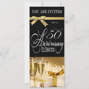 Invitación de cumpleaños número 50 sofisticada