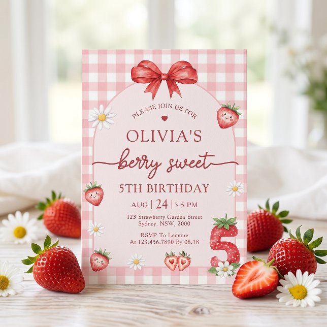 Invitación de cumpleaños número 5 de Bow Berry Swe (Subido por el creador)