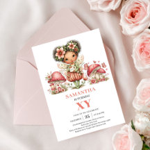 Invitación de Cumpleaños Número 5 de Hada Capricho