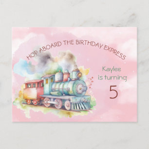 Invitación de cumpleaños número 5 de la niña de la