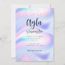 Invitación de cumpleaños número 5 de la Princesa B