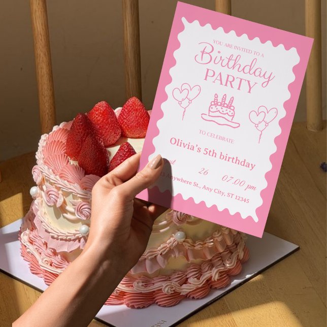 Invitación de cumpleaños número 5 Sparkle & Fun (Subido por el creador)