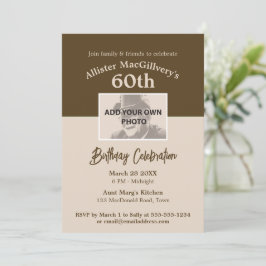 Invitación de cumpleaños número 60 con foto - Marr