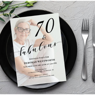 Invitación de cumpleaños número 60 con guión de fo