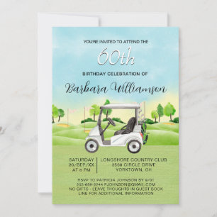 Invitación de cumpleaños número 60 con tema de gol