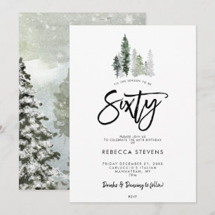 invitación de cumpleaños número 60 de los árboles 