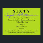 Invitación de cumpleaños número 60 de Surprise<br><div class="desc">Y MÁS...  Únete a Zazzle. Gracias por visitar Donna Gotlib. Póngase en contacto conmigo si necesita ayuda con una plantilla. ¡Aprecio tu negocio!</div>