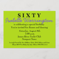 Invitación de cumpleaños número 60 de Surprise