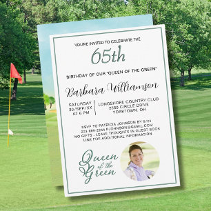 Invitación de cumpleaños número 65 con tema de gol