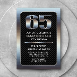 Invitación de cumpleaños número 65 para hombres