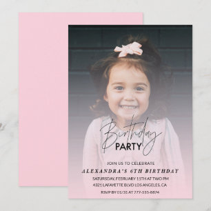 invitación de cumpleaños número 6 Foto de la fiest
