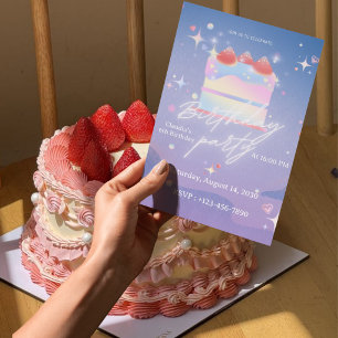 Invitación de cumpleaños número 6 para niñas marip
