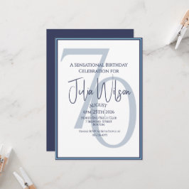 Invitación de cumpleaños número 70 Coastal Chic Na