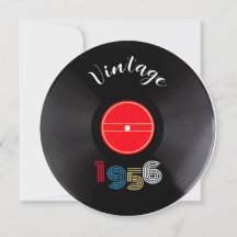 Invitación de cumpleaños número 70 con diseño retr