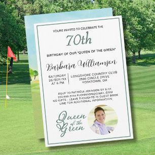 Invitación de cumpleaños número 70 con tema de gol