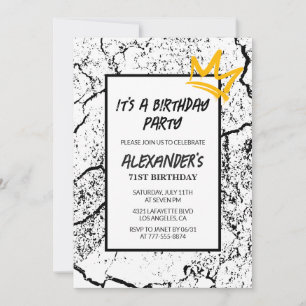 invitación de cumpleaños número 71 para hombres gr