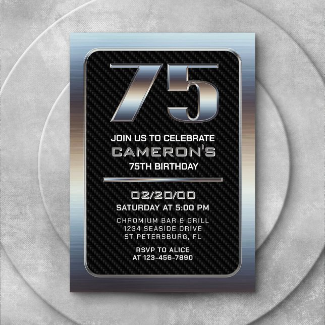 Invitación de cumpleaños número 75 para hombres (Subido por el creador)