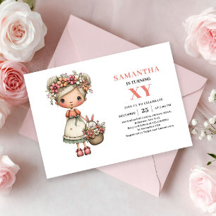 Invitación de Cumpleaños número 7 de Niña Hada Mág