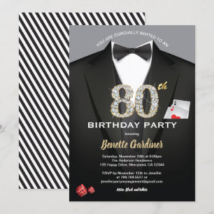 Invitación de cumpleaños número 80 del Casino. Neg