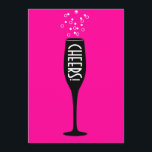 Invitación de cumpleaños número 80 - ¡Salud! Mamá<br><div class="desc">Deguste los 80 años de la Hot Mama con este diseño vintage de una copa de champán de fondo burbujeante.</div>