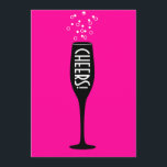 Invitación de cumpleaños número 80 - ¡Salud! Mamá<br><div class="desc">Deguste los 80 años de la Hot Mama con este diseño vintage de una copa de champán de fondo burbujeante.</div>