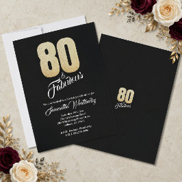 invitación de cumpleaños número 80 y fabuloso