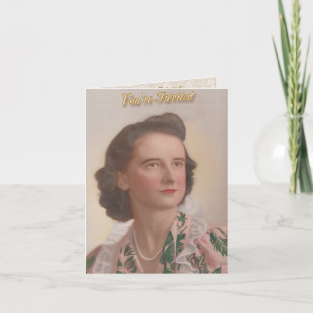 Invitación de cumpleaños número 90 de mamá (Anverso)