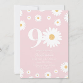 Invitación de cumpleaños número 90 de Rubor Daisy
