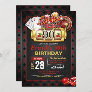 Invitación de cumpleaños número 90 del Casino