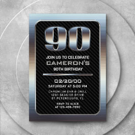 Invitación de cumpleaños número 90 para hombres