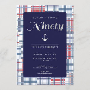 Invitación de cumpleaños número 90 - Verano Náutic