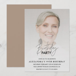 Invitación de cumpleaños número 99 Fiesta de cumpl