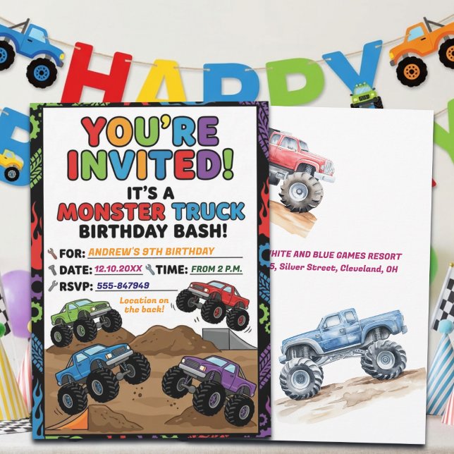 Invitación de cumpleaños número 9 de divertidos ca (Subido por el creador)