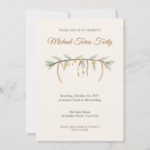 Invitación de cumpleaños número cuarenta de Rama d