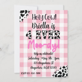 Invitación de cumpleaños número cuatro de 4 Ever M