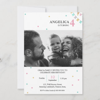Invitación de cumpleaños | Número de año personali