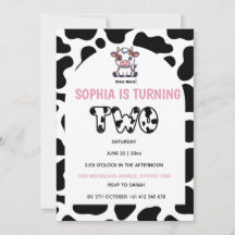 Invitación de cumpleaños número dos con tema de va