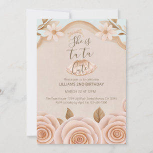 Invitación de cumpleaños número dos de baile de ba